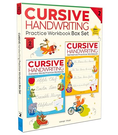 Wonder House Books Cursive Handwriting - Everyday Letters and Sentences : Level 2 Practice Workbooks For Children (Set of 2 Paperback)