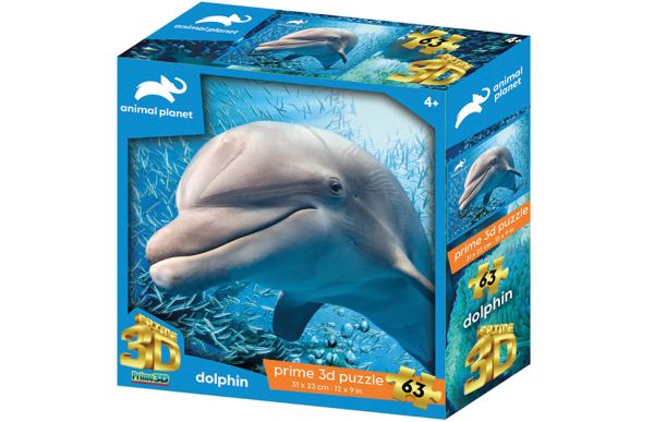 Prime 3D Puzzle Dolphin 63 Pcs, by Animal Planet, Age: 4+