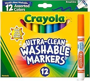 Crayola 12 Ct Ultra-Clean Washable Markers