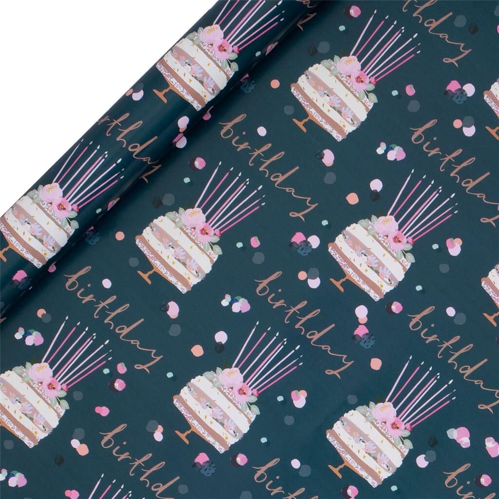 4M Birthday Cake Roll Wrap - Glick Luxury Roll Wrap, Gift Wrapping