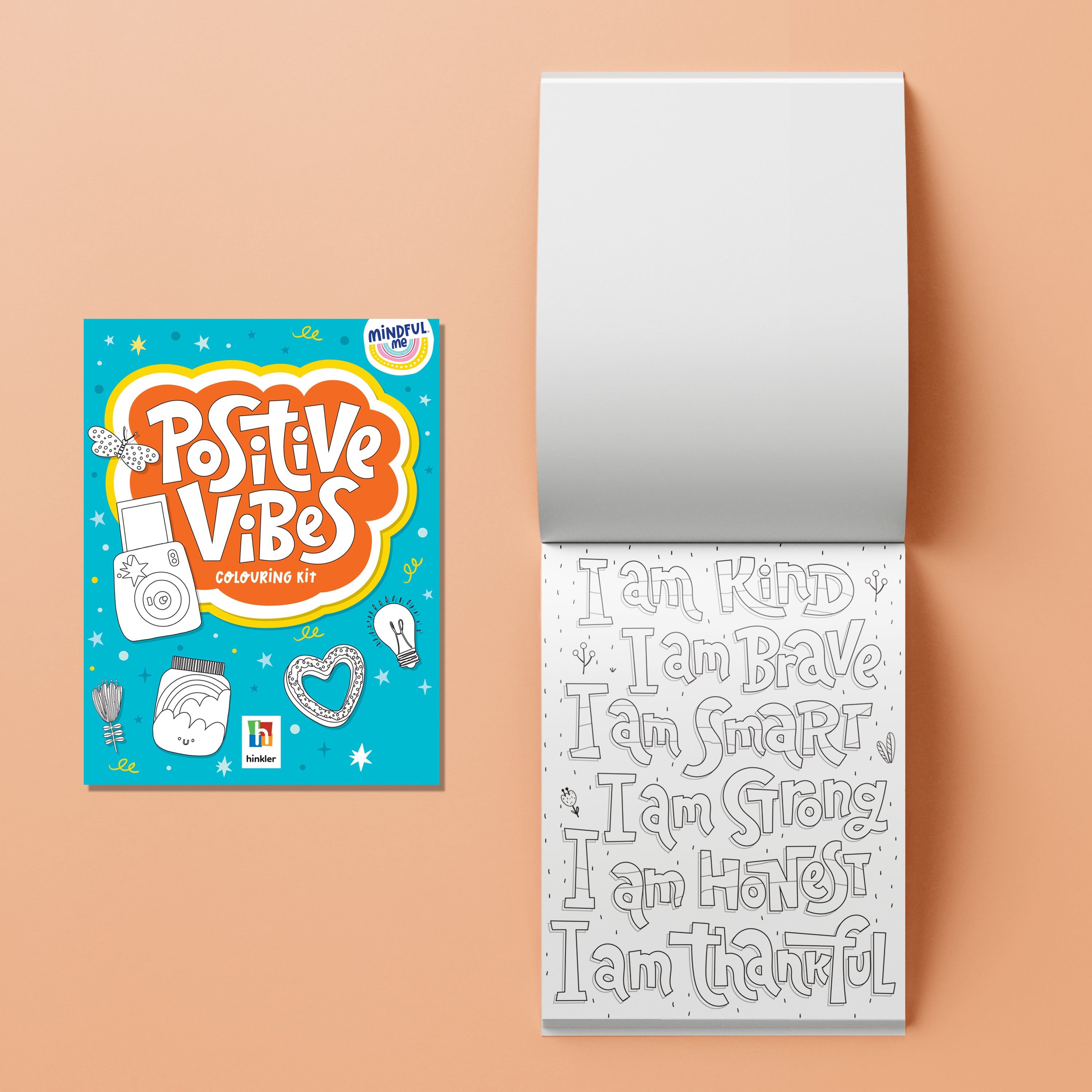 Hinkler Mindful Me Positive Vibes Colouring Kit