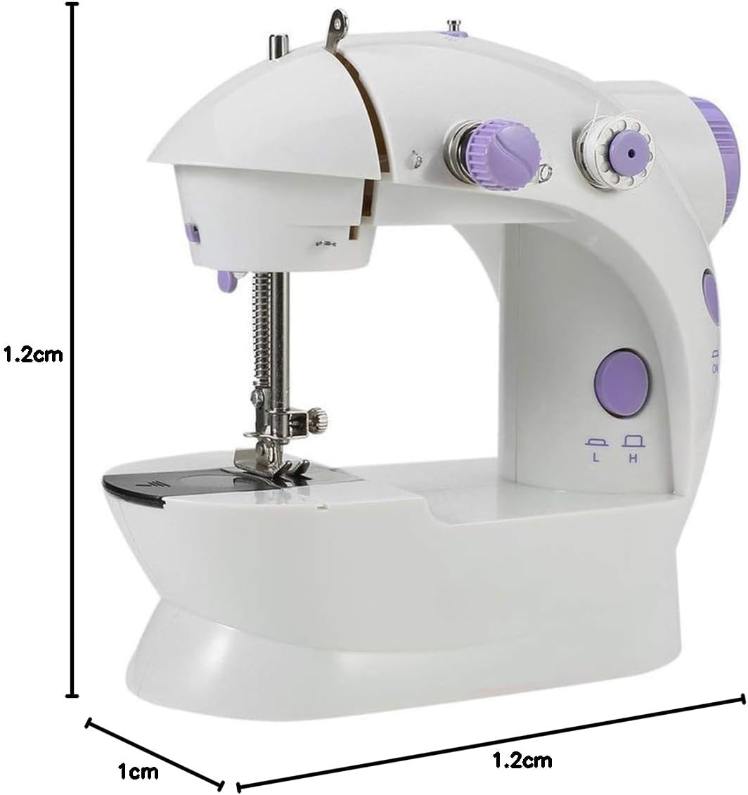 4 in 1 Mini Sewing Machine, with two speed control, double threads & lighting function