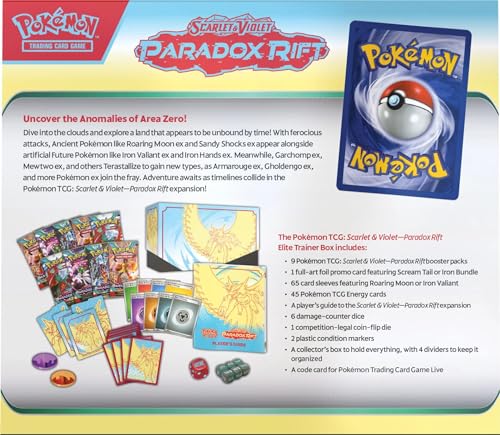 Pokémon TCG: Scarlet & Violet, Paradox Rift Elite Trainer Box - Trading Card Game for Kids