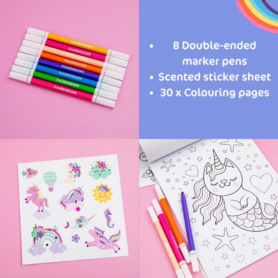 Curious Universe Kaleidoscope Colouring Kit: Unicorn Daydreams