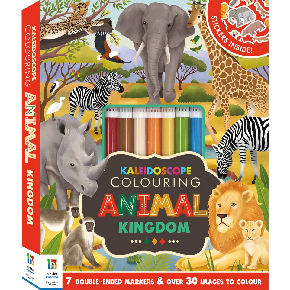 Hinkler Kaleidoscope - Colouring Kit Animal Kingdom