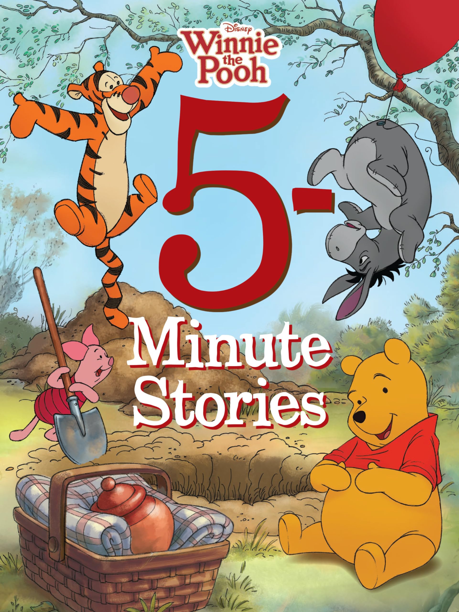 DISNEY: 5-minute Winnie The Pooh Stories, Gift Books for Children, Big Book Hardcover, Age 3+