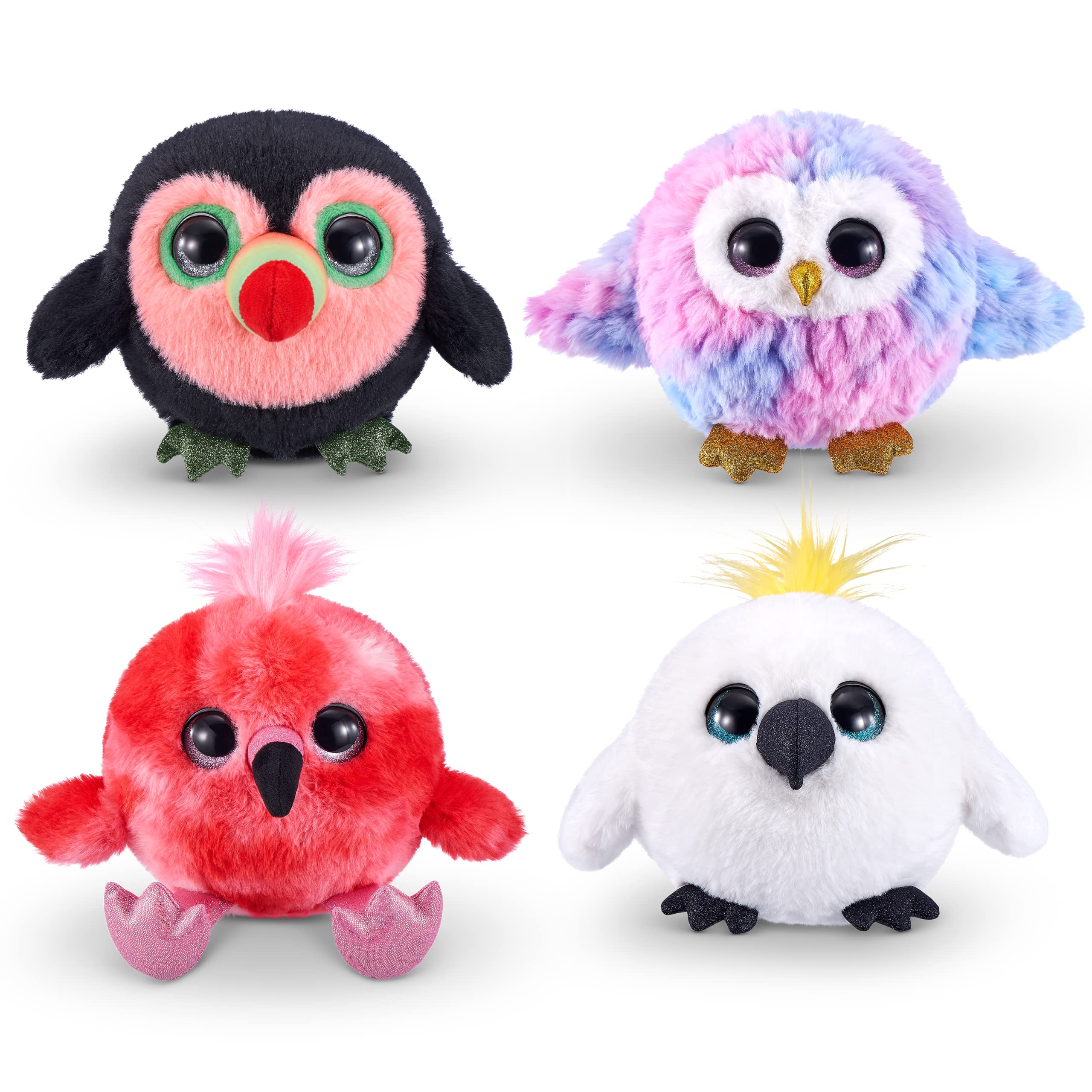 Pets Alive Chirpy Birds Assorted by ZURU, Electronic Pet That Speaks, Giant Surprise Egg, Stickers, Comb, Fluffy Clay, Bird Animal Plush for Girls