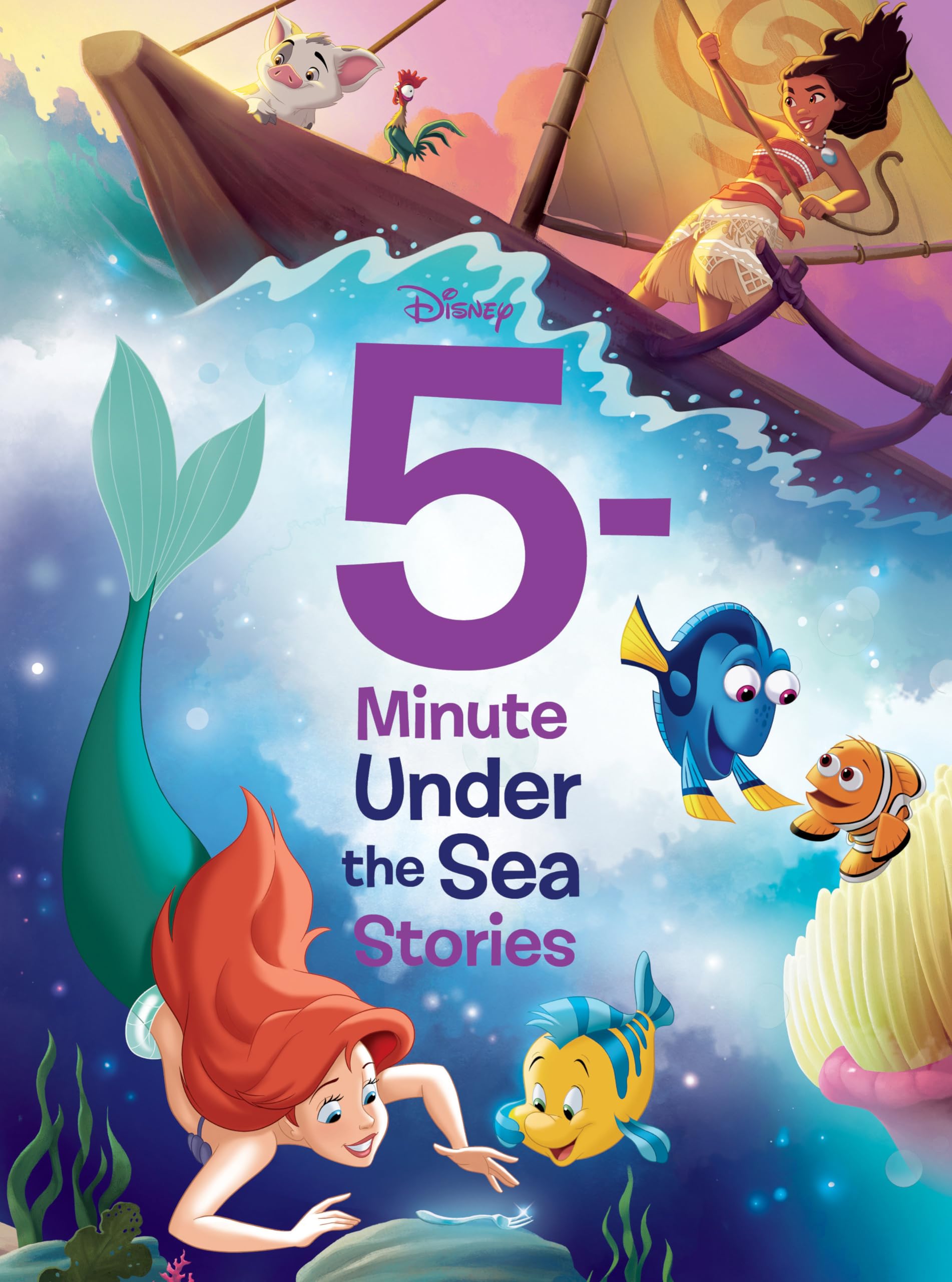 DINNEY: 5-Minute Under the Sea Stories, Gift Books for Children, Big Book Hardcover, Age 3+