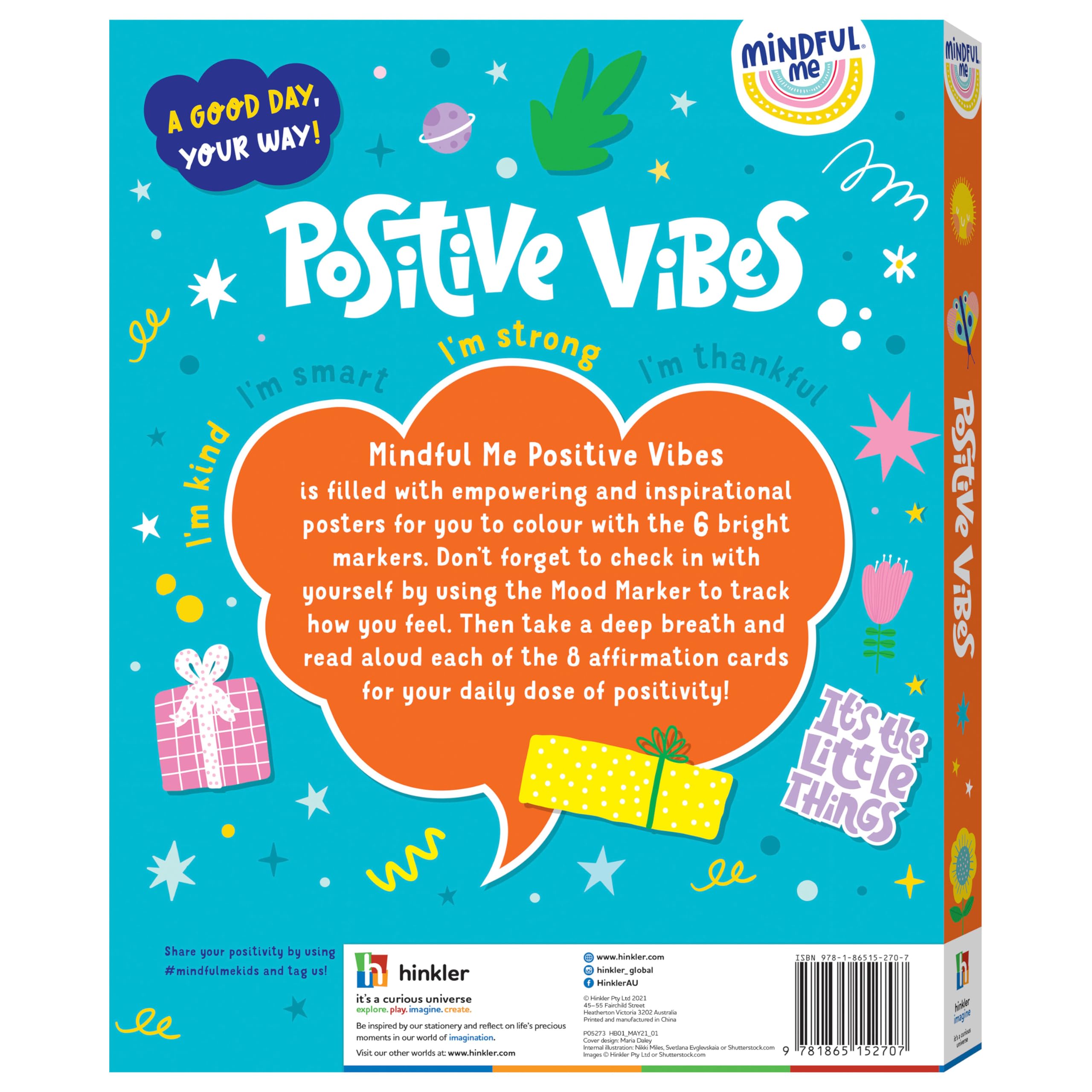 Hinkler Mindful Me Positive Vibes Colouring Kit