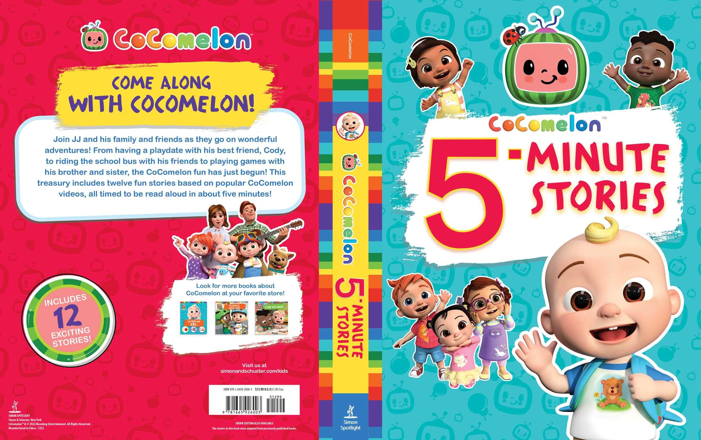 Simon Spotlight: Cocomelon 5-Minute Stories, Gift Books for Children, Big Book Hardcover, Age 3+