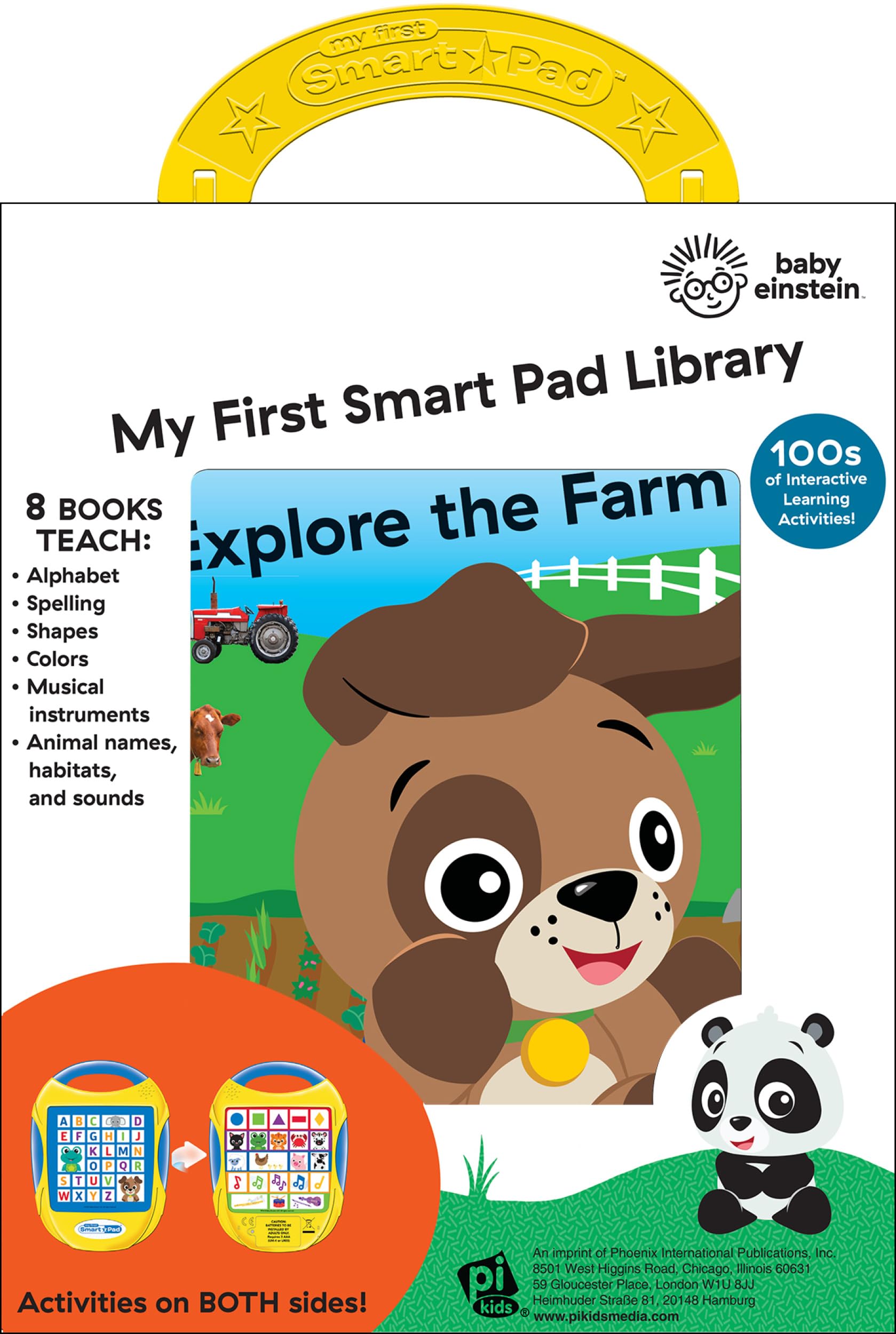 Baby Einstein: My First Smart Pad Library, 8-Book Set and Interactive Activity Pad Sound Book Set, Age 36+ months