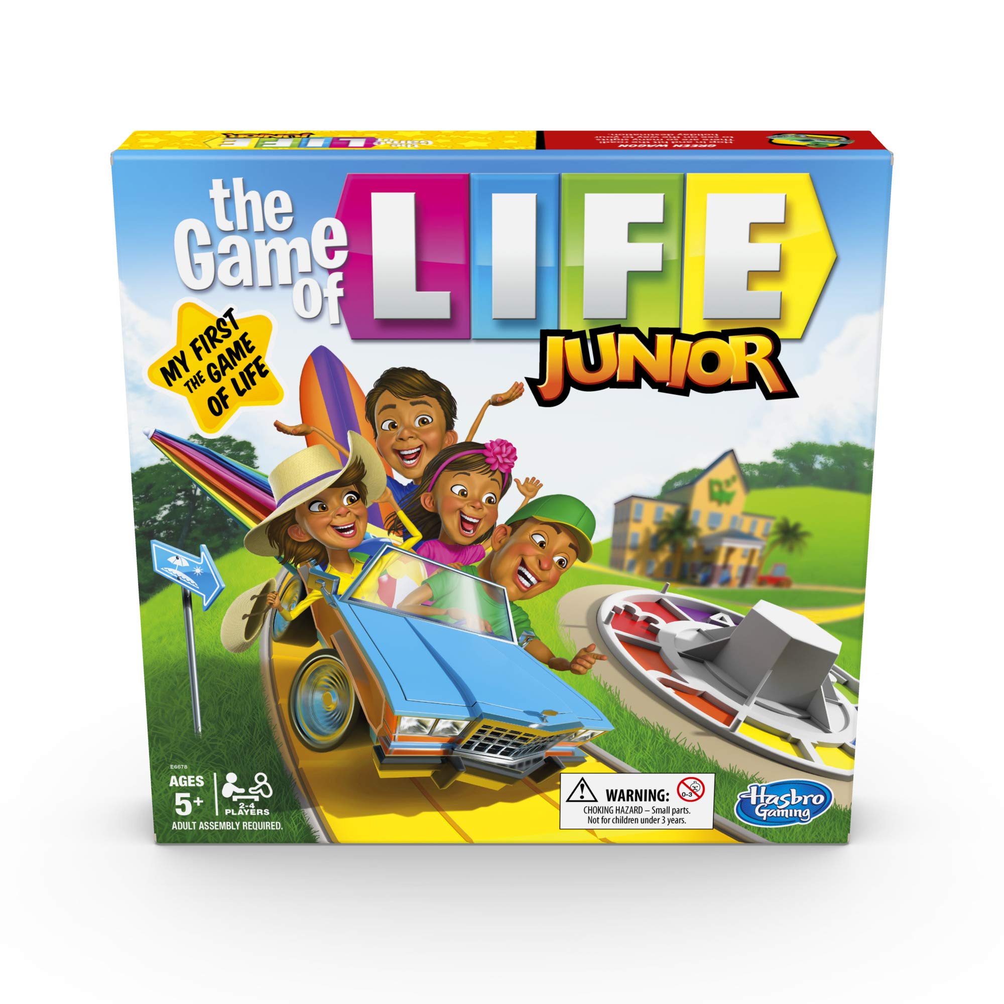 Hasbro Gaming - Game of Life Junior, Game rules in Arabic, 2-4 Players, Age 5+