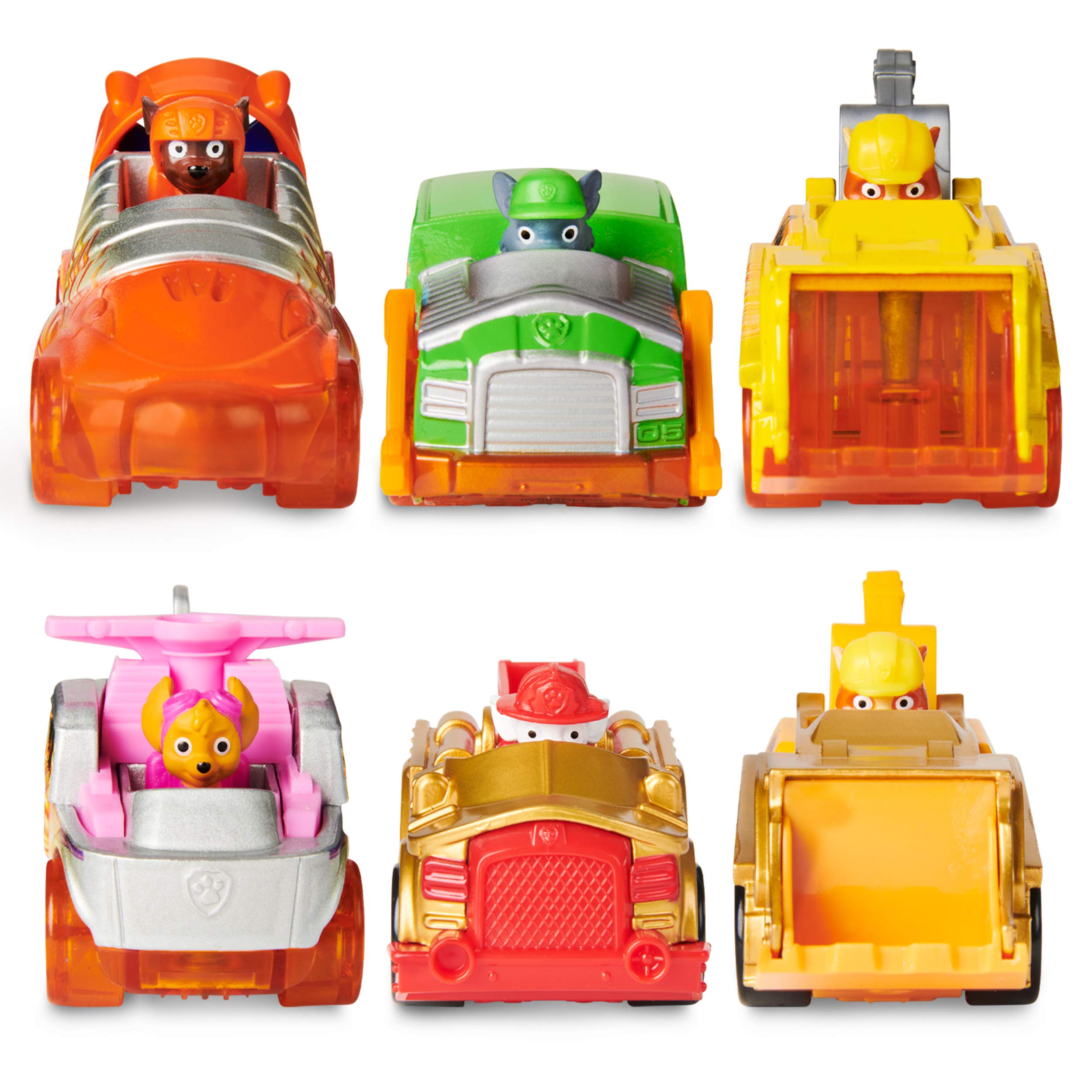 Paw Patrol, True Metal Spark Gift Pack of 6 Collectible Die-Cast Vehicles, 1:55 Scale, Age 3+