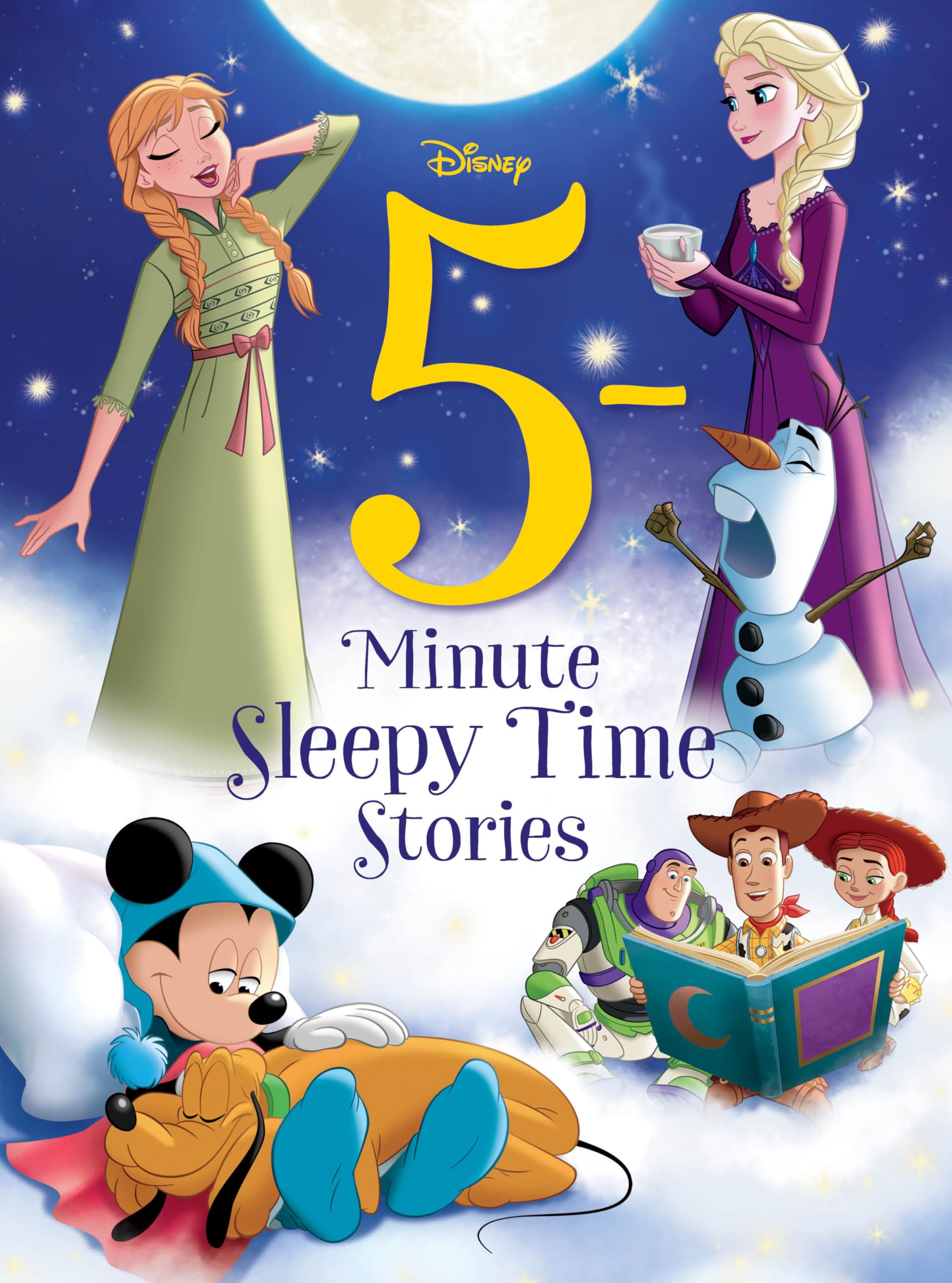 Disney: 5-Minute Sleepy Time Stories, Gift Books for Children, Big Book Hardcover, Age 3+