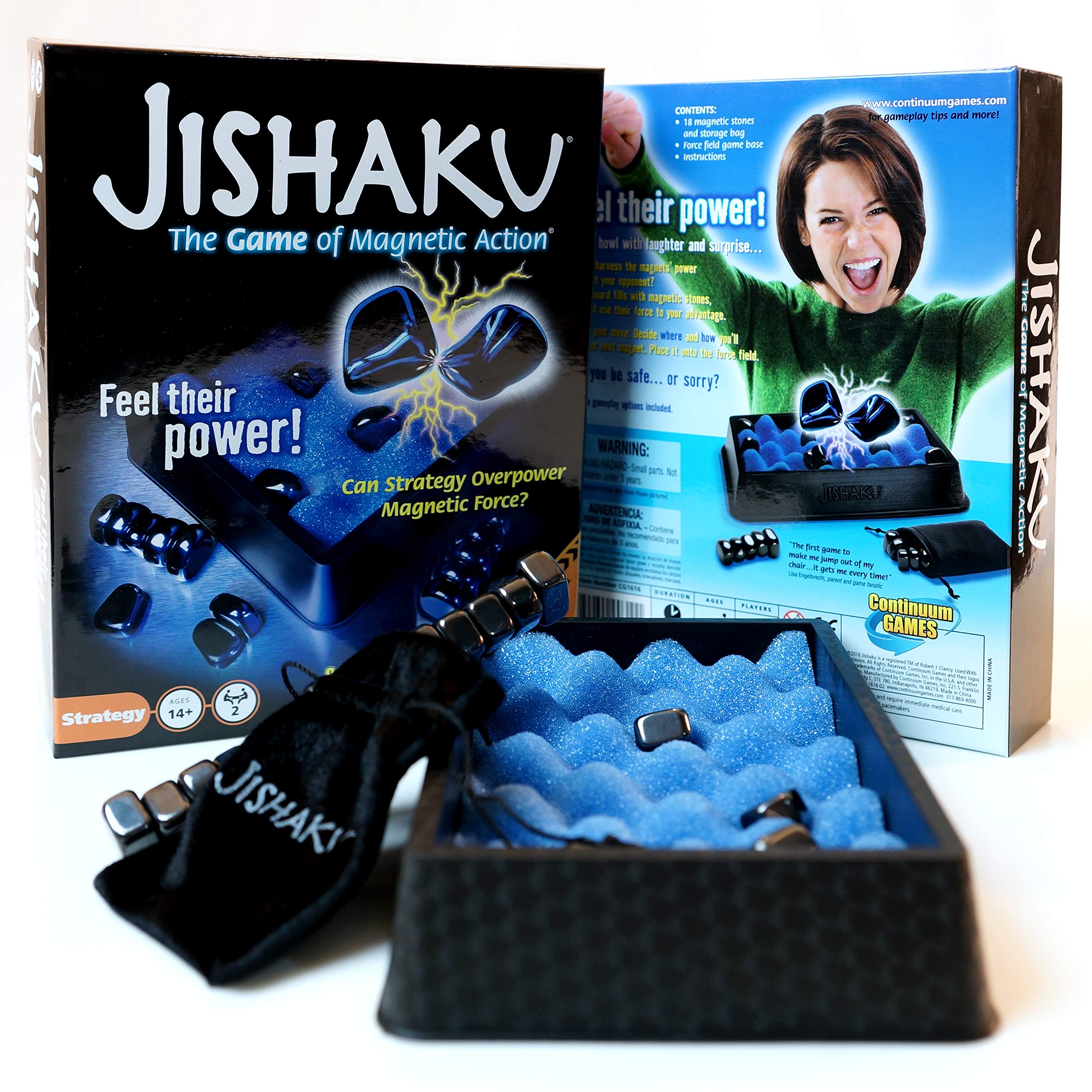 Continuum Games Jishaku Board Game, The Game of magnetic action, 2 Players, Age 14+