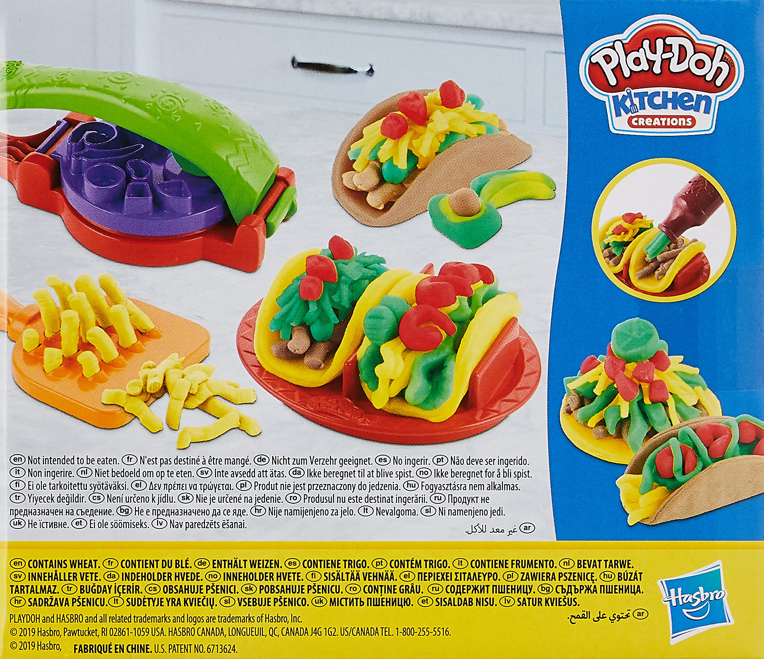 Play-Doh Kitchen Creations Taco, Play Food Set, Age: 3+, 4 Non-Toxic Colors