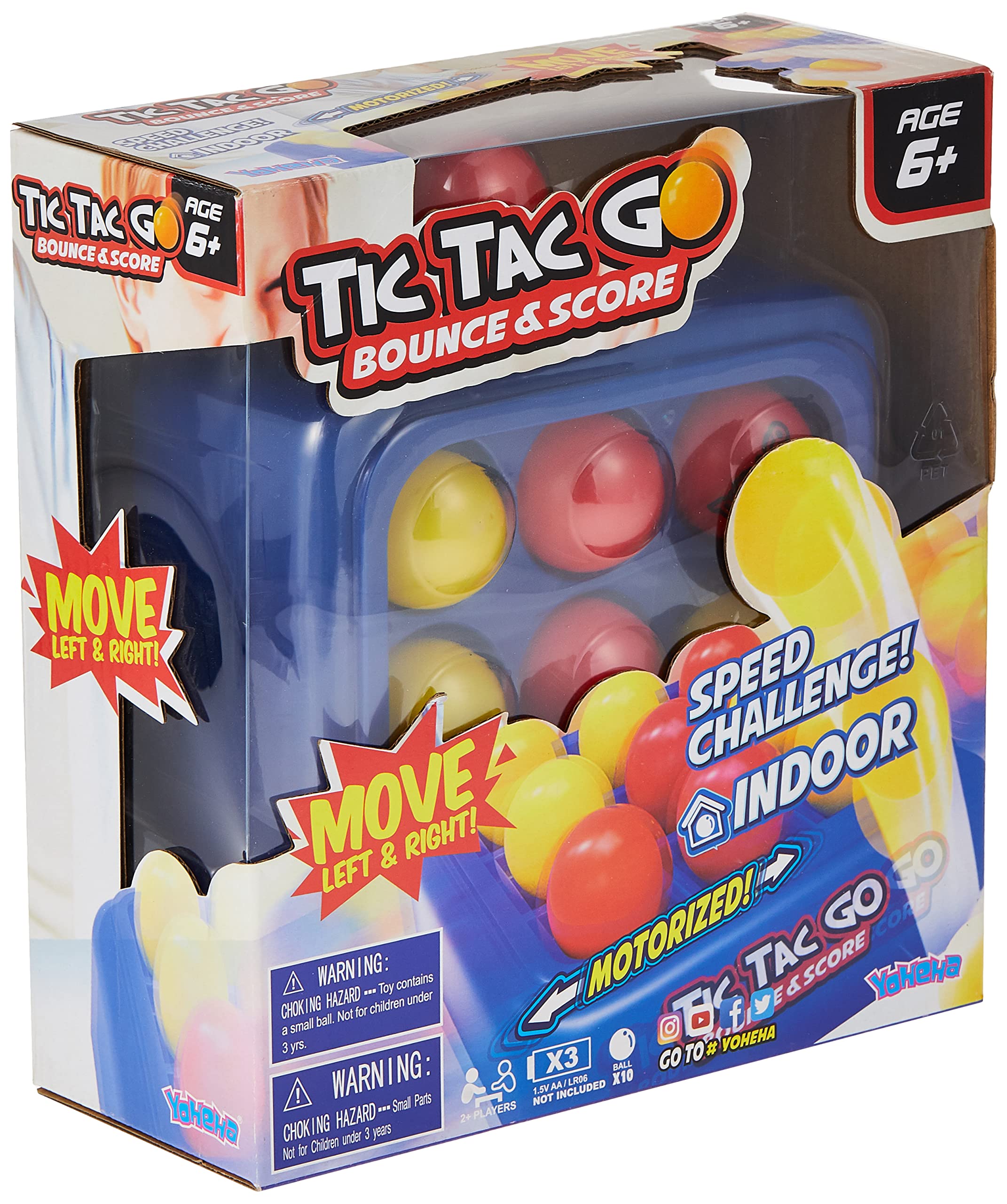 Yoheha - Tic Tac Go Bounce and Score Game, Speed Challenge Game, 2+ Plyers, Age 6+