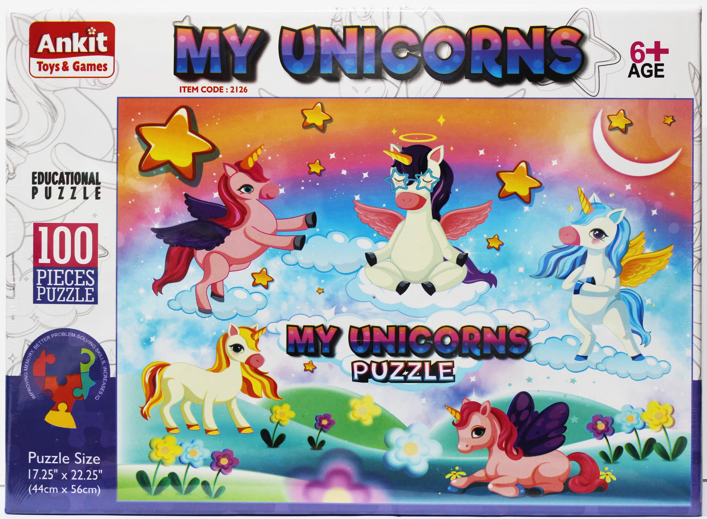 My Unicorns Educational Puzzles, 100 Pieces, Age 6+