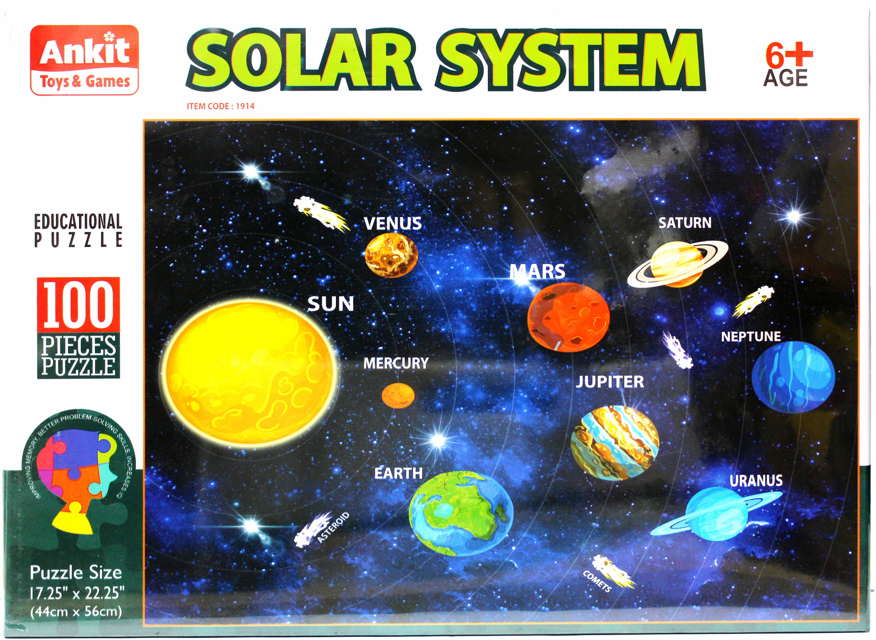 Solar system Educational Puzzles, 100 Pieces, Age 6+