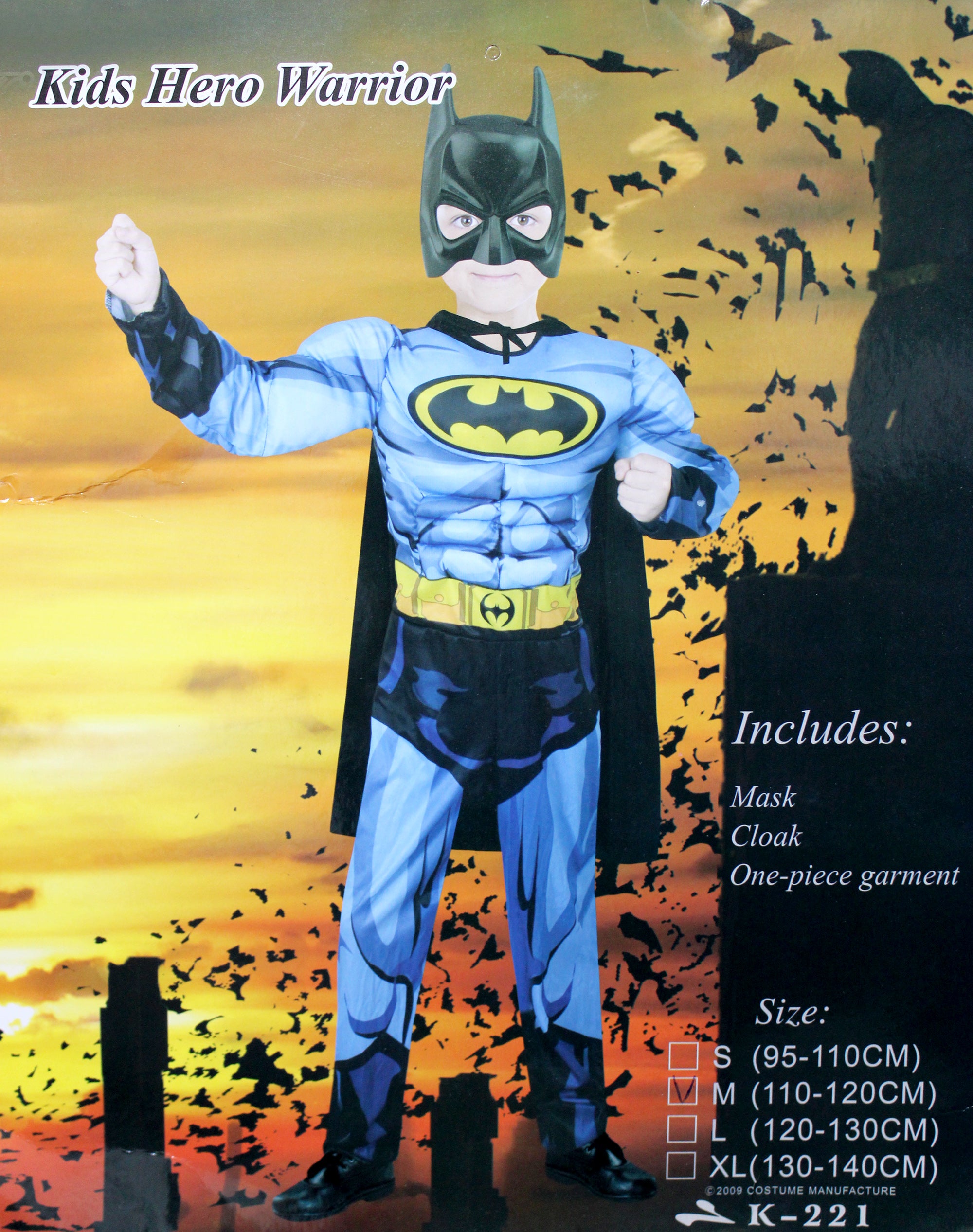 Batman Costume for Children - Medium 110-120 cm