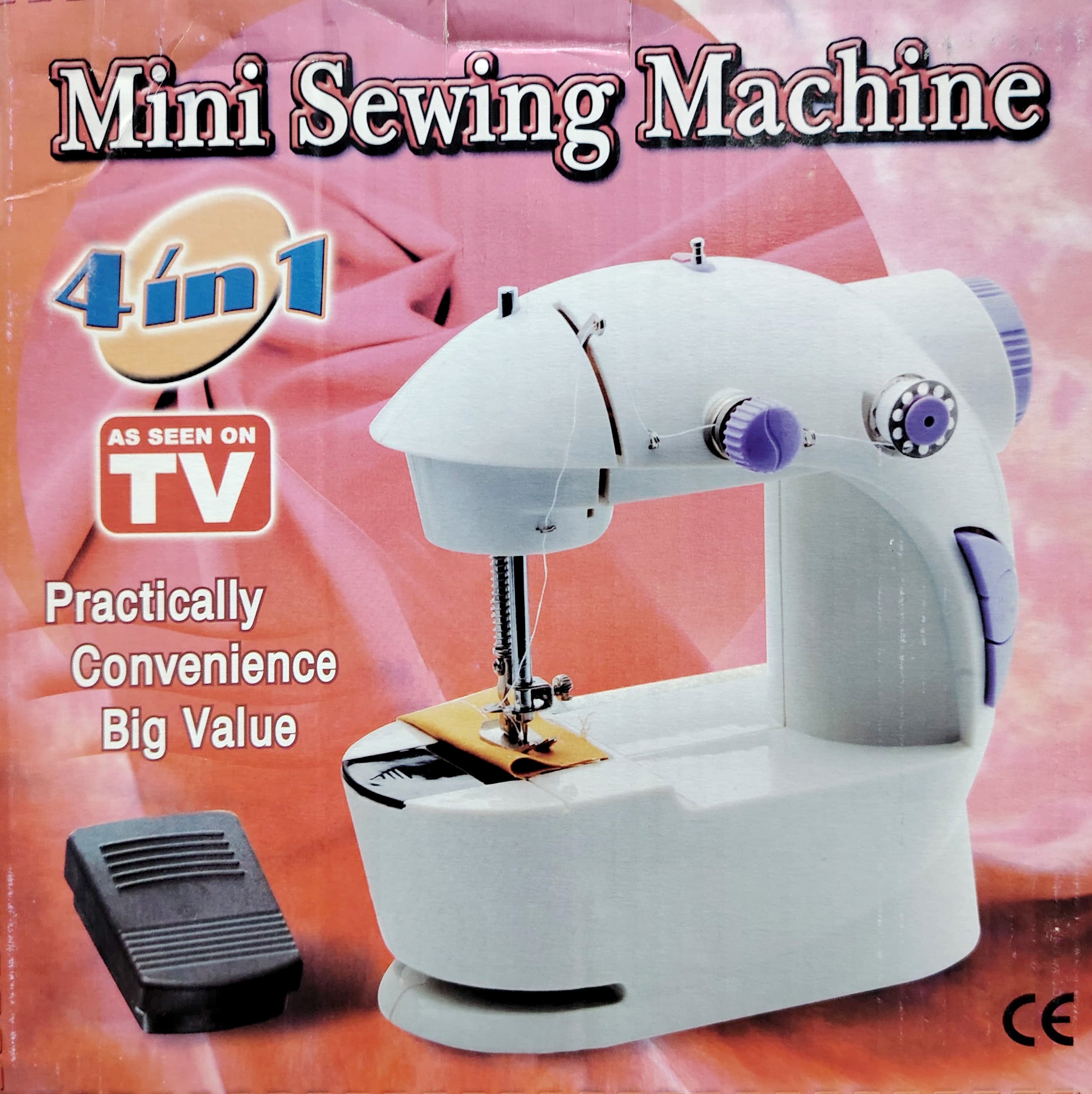 4 in 1 Mini Sewing Machine, with two speed control, double threads & lighting function