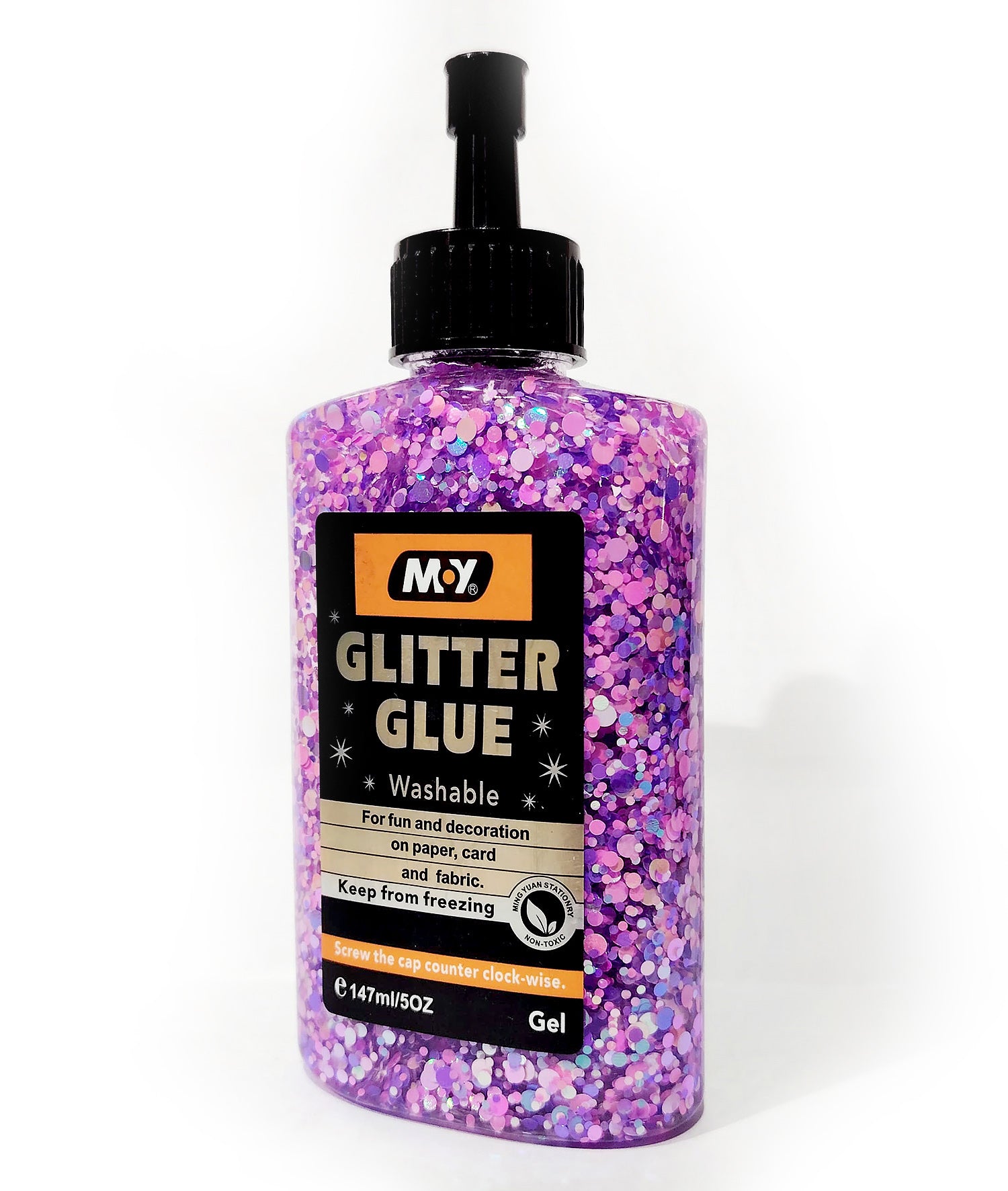 My Glitter Glue, Washable, Safe Non-Toxic Gel, For fun and decoration on paper, card and fabric, 147 ml