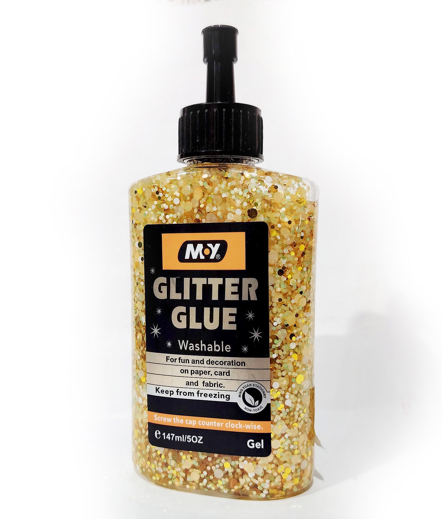 My Glitter Glue, Washable, Safe Non-Toxic Gel, For fun and decoration on paper, card and fabric, 147 ml