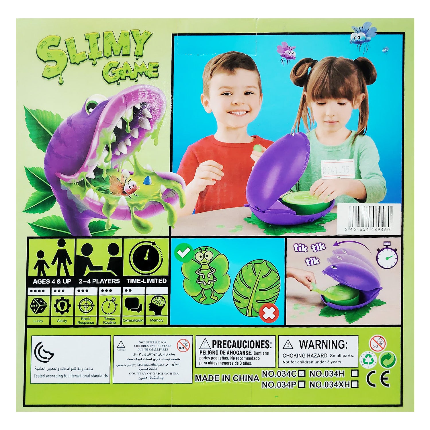 SLIMY GAME - Save the Insects Right Now! 2-4 Players Age 4+