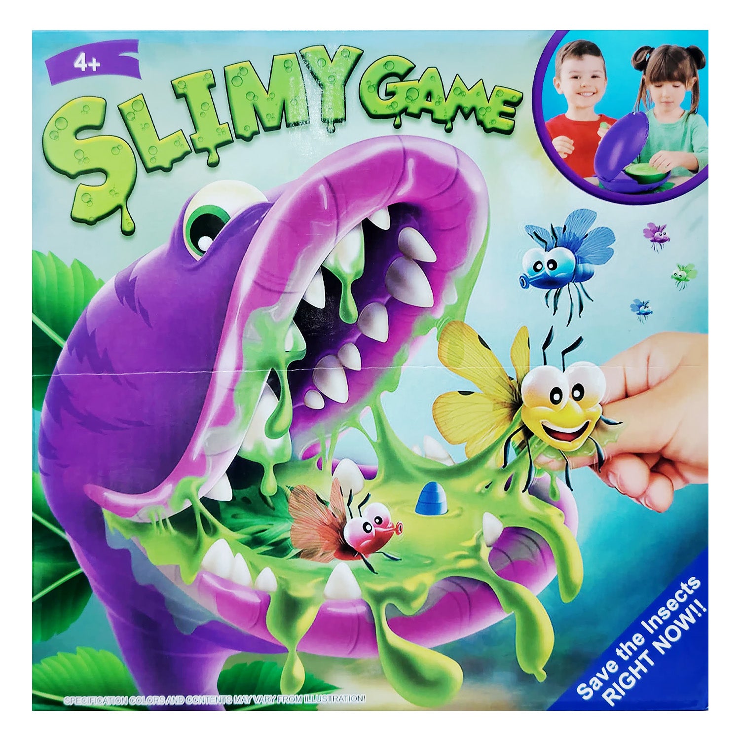 SLIMY GAME - Save the Insects Right Now! 2-4 Players Age 4+